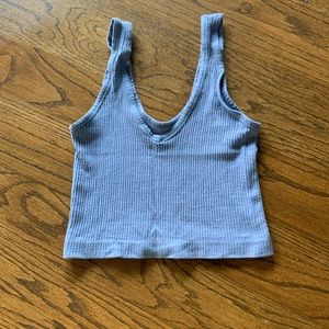 Ribbed Seamless Cropped Tank top